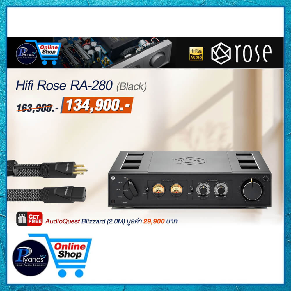  อินทิเกรตแอมป์ HIFI ROSE : RA-280 (BLACK)